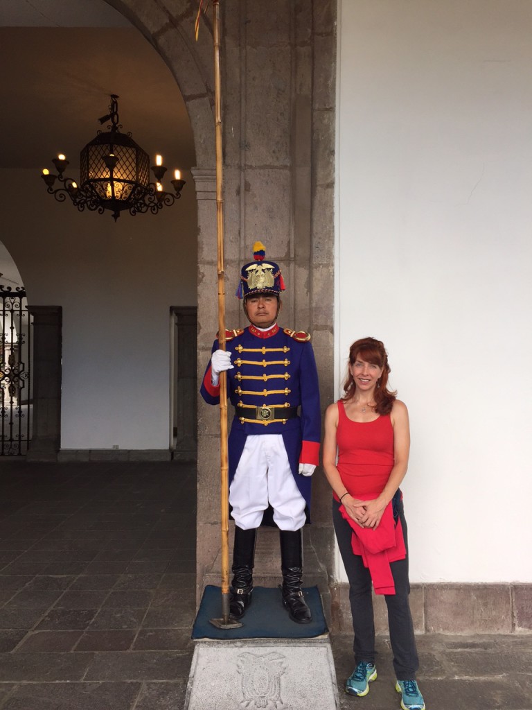 Me with one of the guards at the Presidential Palac