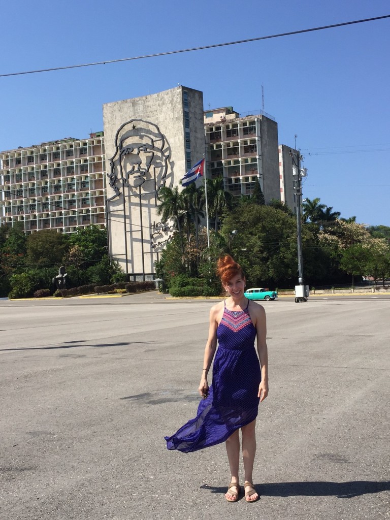 In front of the memorial to "Che" Guavera - Plaza de la Revolution