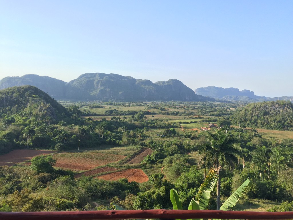 More beautiful Vinales - the view from our table
