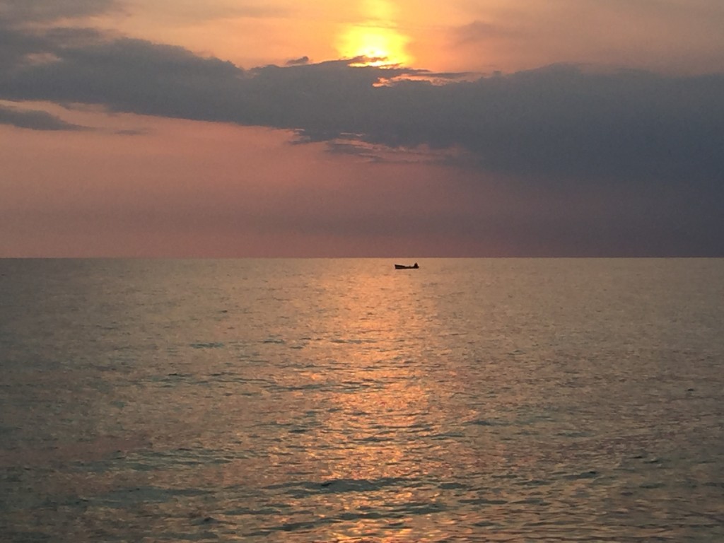 The sunset over Playa Ancon