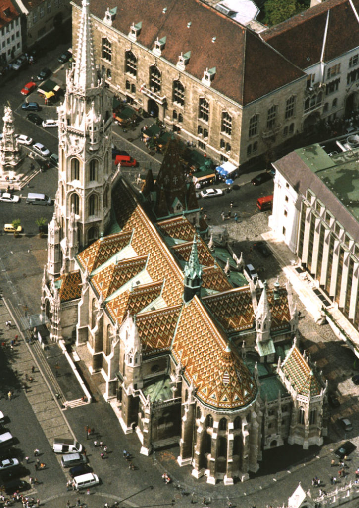 The roof of St. Matthias Church